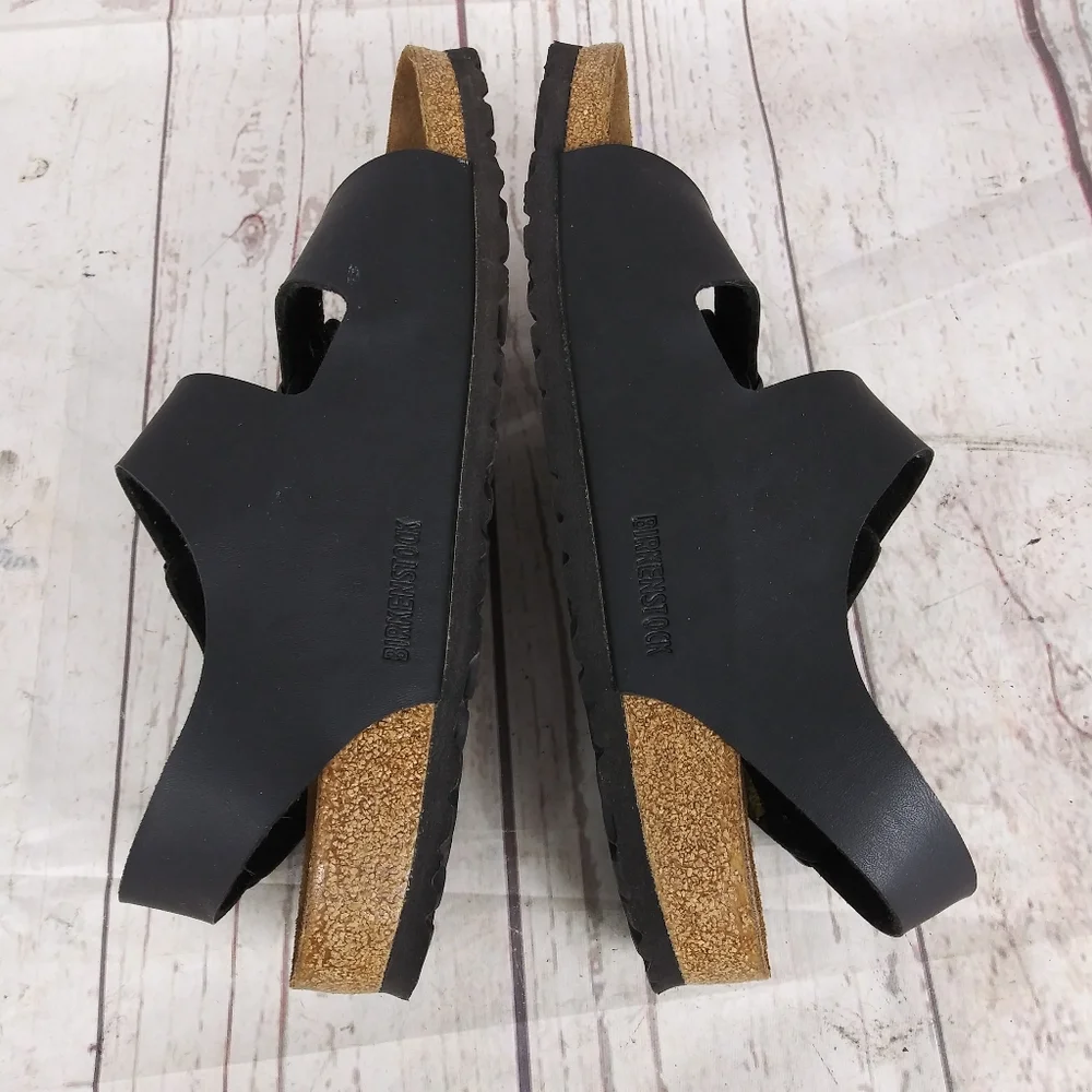 Birkenstock Milano Sandals Shoes Mens 44 Size 11 Brown Leather Slingback 3 Strap - Picture 6 of 13